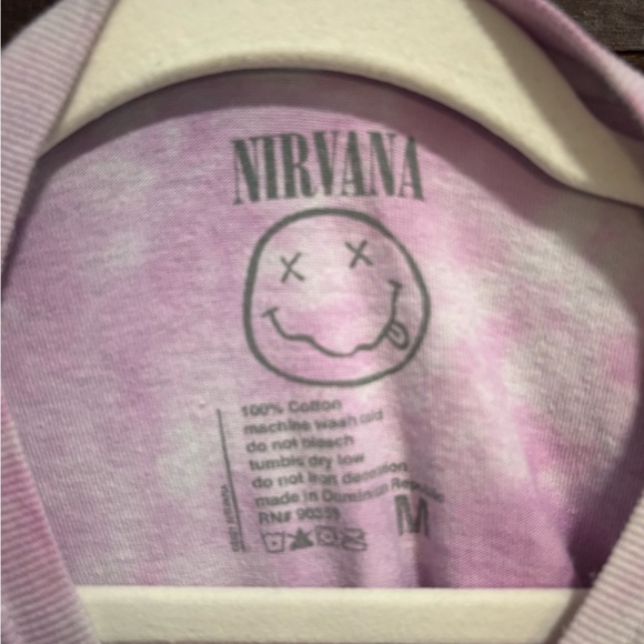 Nirvana Pink Acid Washed Band Tee in size M - Picture 4 of 4
